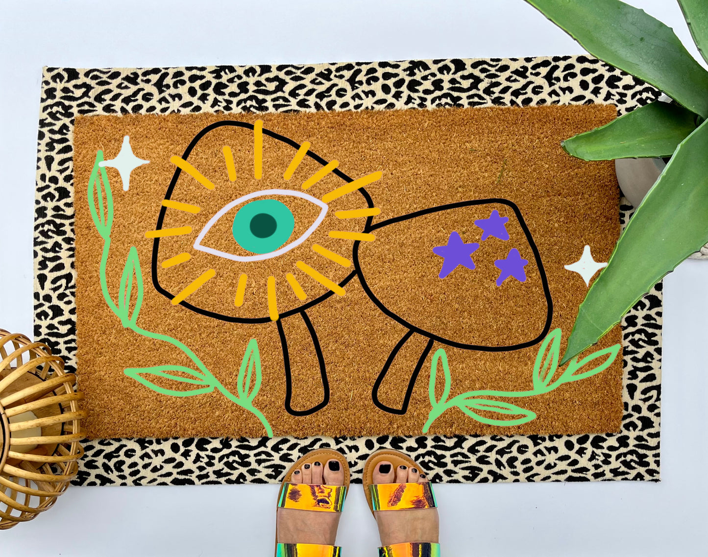 Magic Mushroom Coir Doormat
