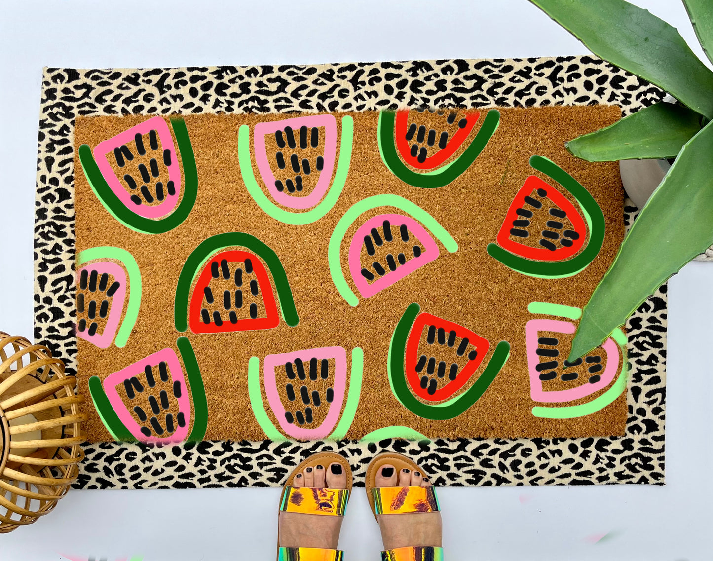 Watermelon Coir Doormat