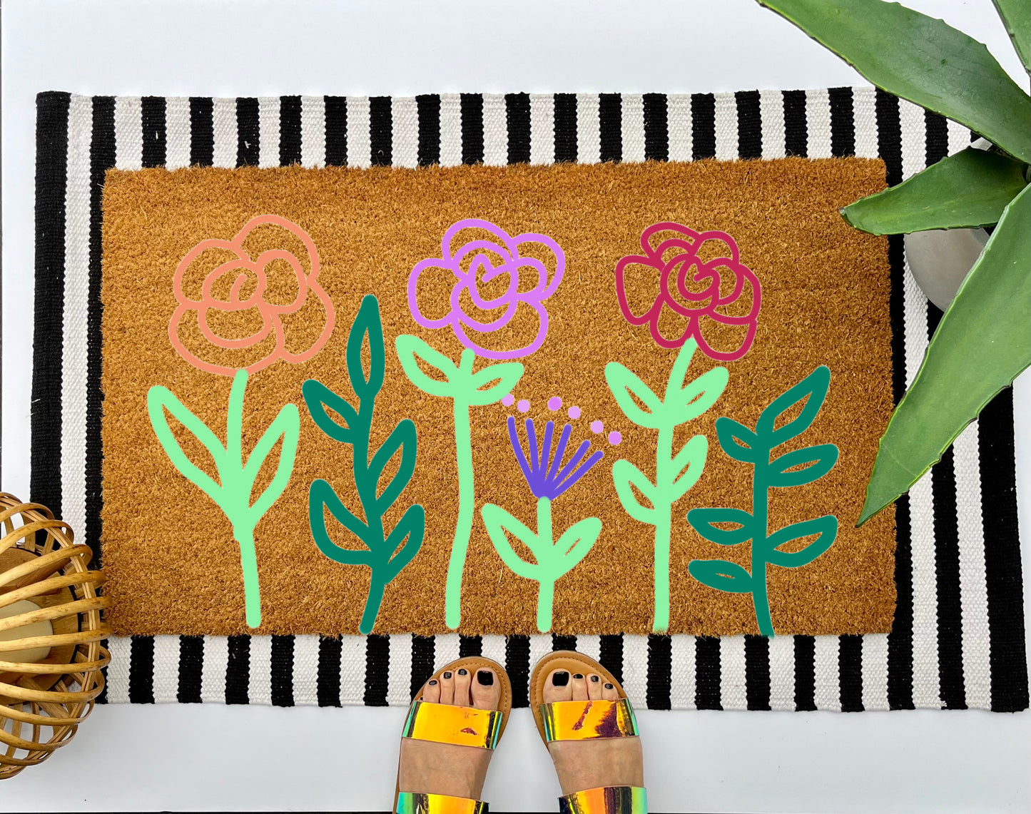 Wildflowers Coir Doormat