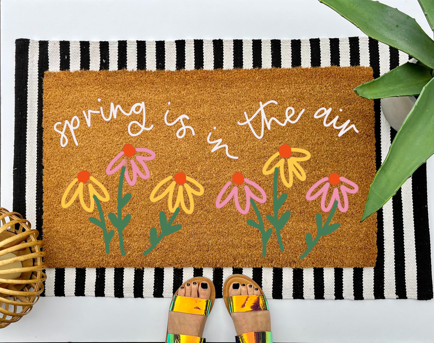 Spring is in the Air Coir Doormat