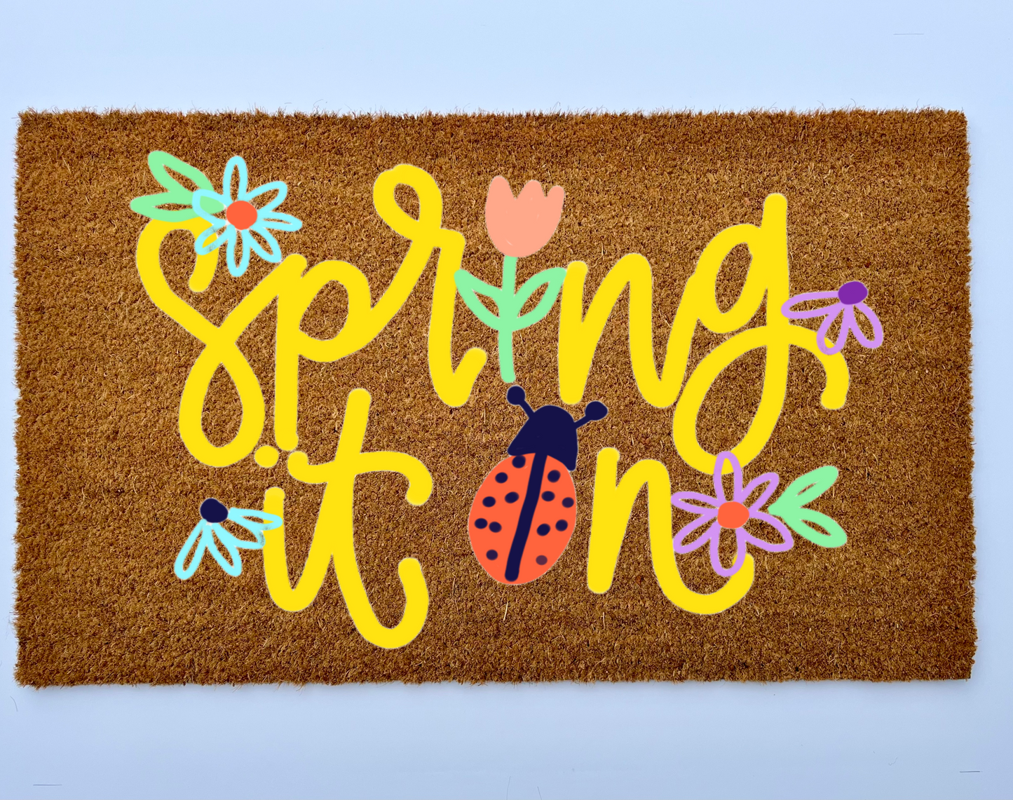 Spring it On Coir Doormat