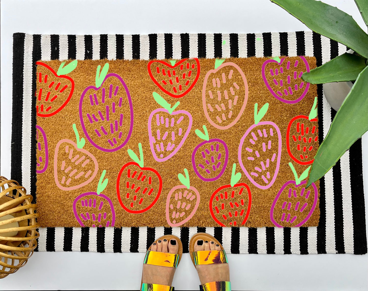 Strawberry Coir Doormat