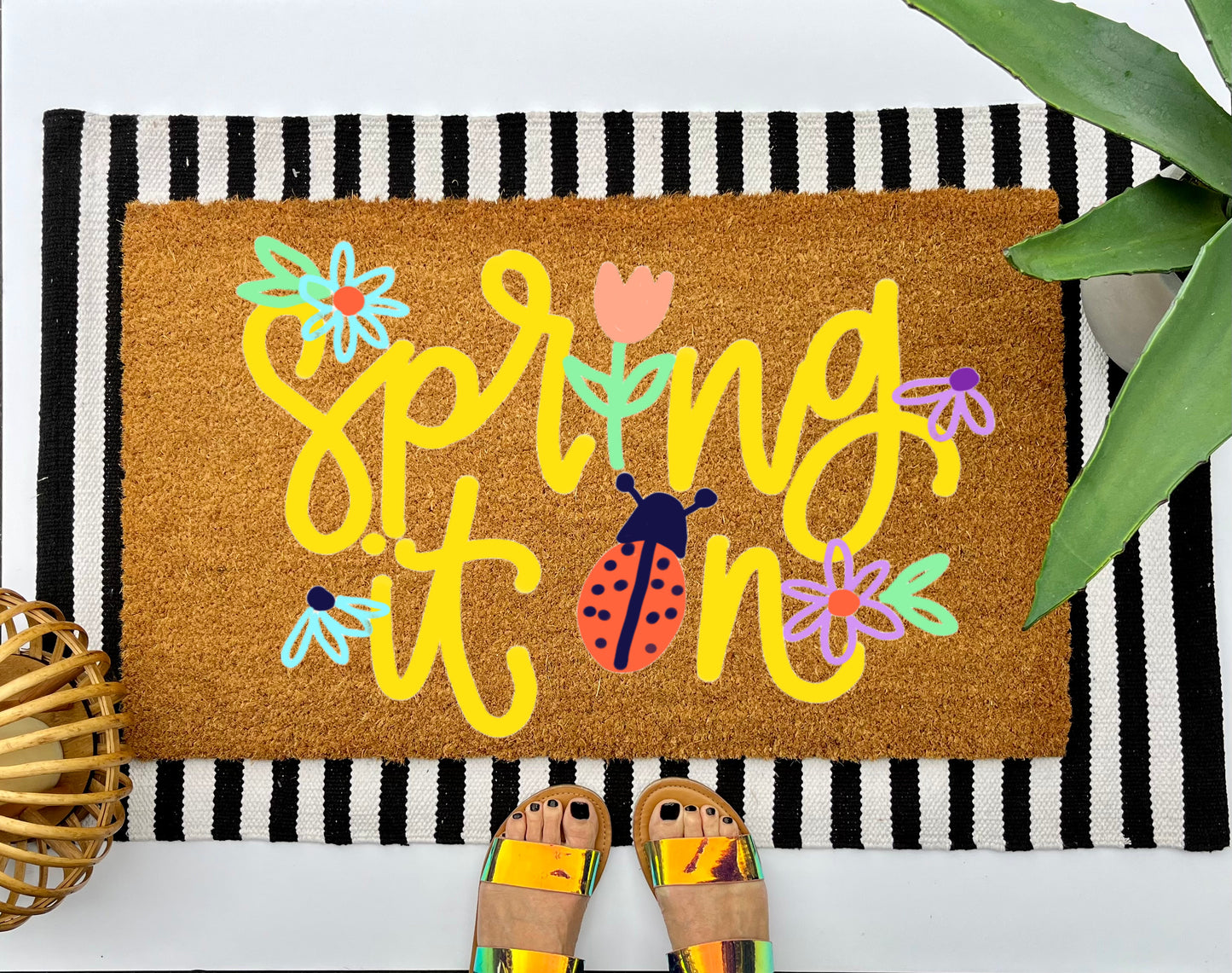 Spring it On Coir Doormat