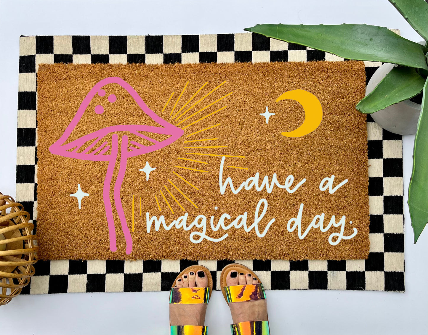 Magic Mushroom Coir Doormat