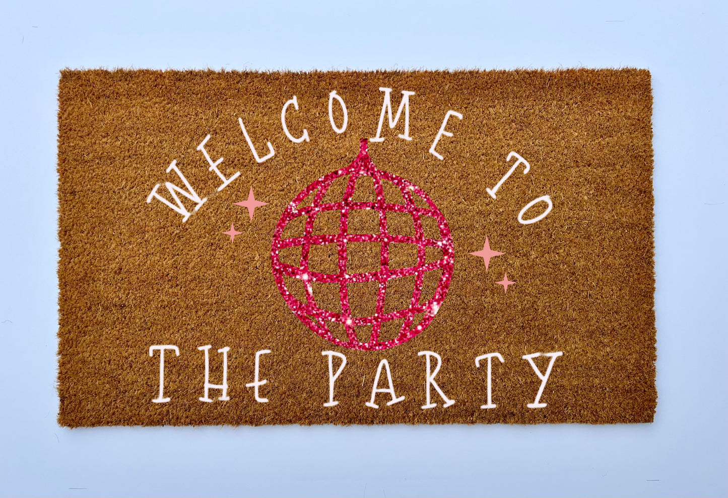 Disco Ball Glitter Coir Doormat