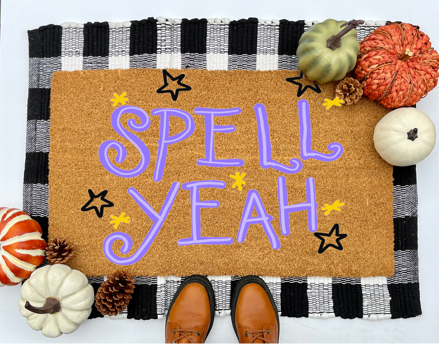 Spell Yeah Coir Doormat