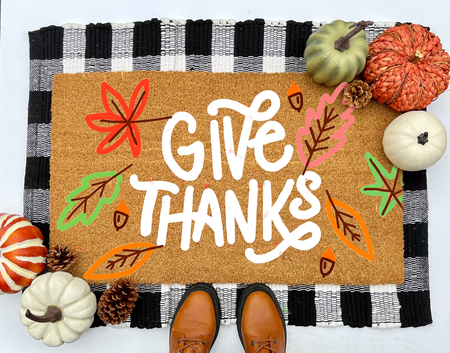 Give Thanks Coir Doormat