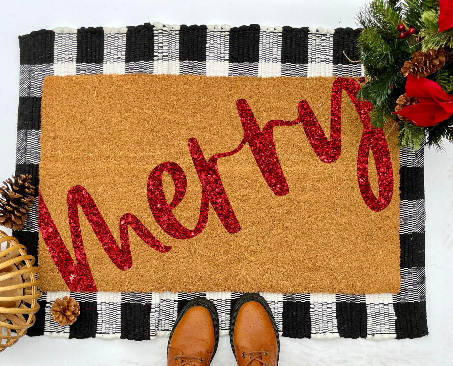 Merry Glitter Coir Doormat