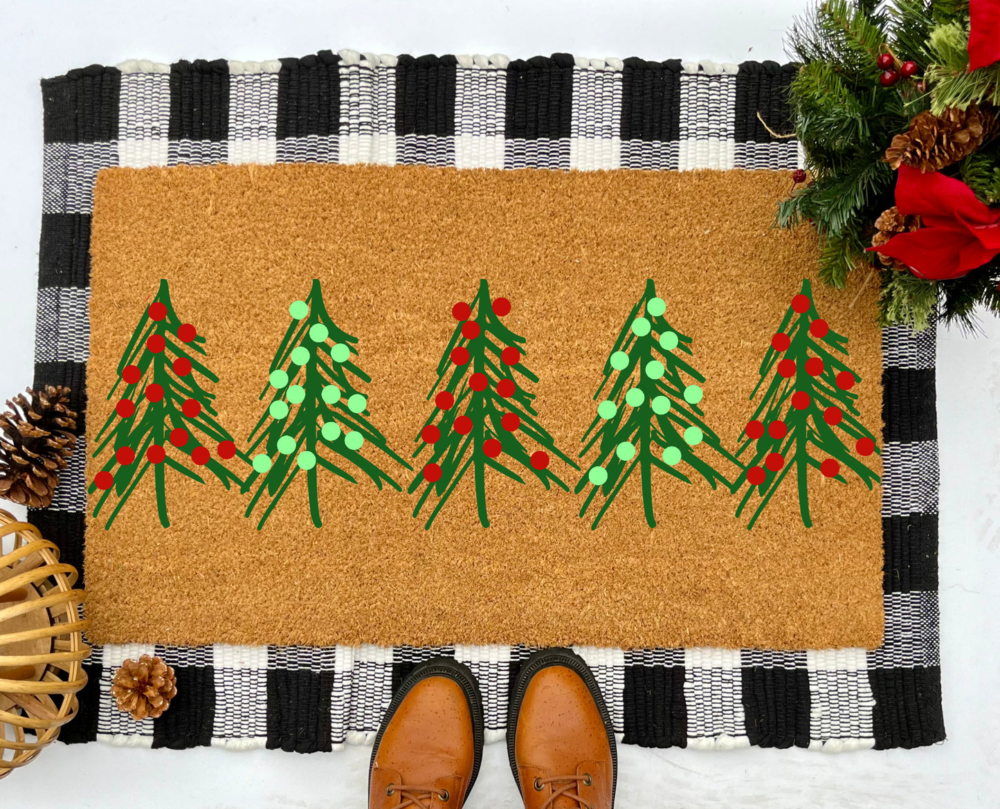 Winter Trees Coir Doormat