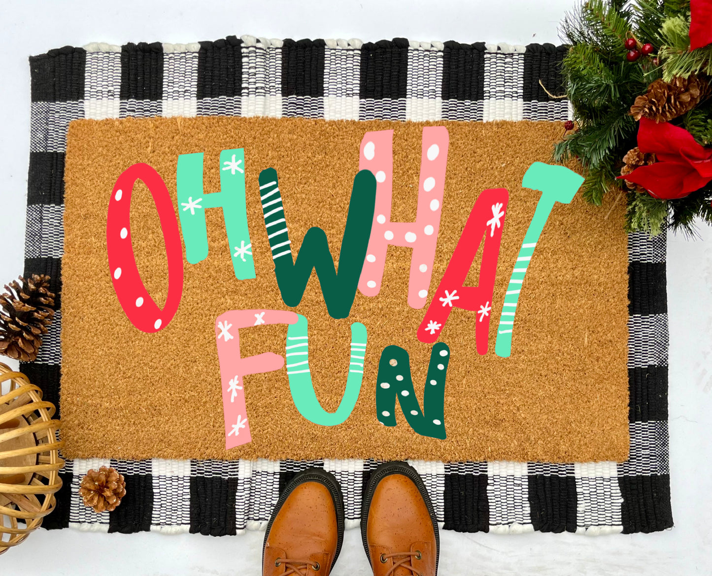 Oh What Fun Coir Doormat