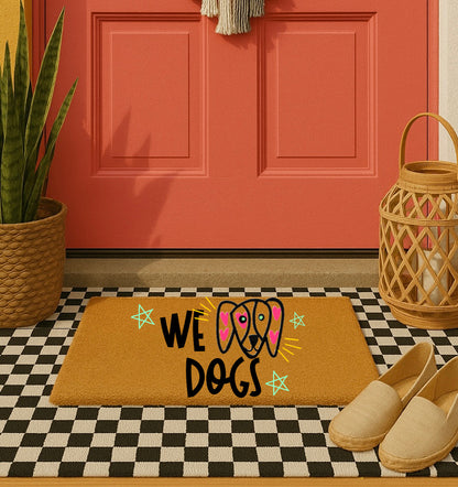We Love Dogs Coir Doormat
