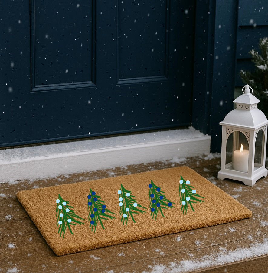 Winter Trees Coir Doormat