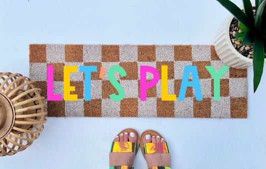 Children's Let's Play Playhouse Coir Doormat