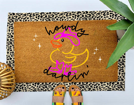Howdy Darlin Duck Coir Doormat