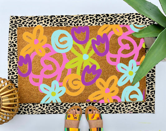 Wildflowers Coir Doormat
