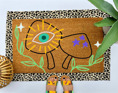 Magic Mushroom Coir Doormat