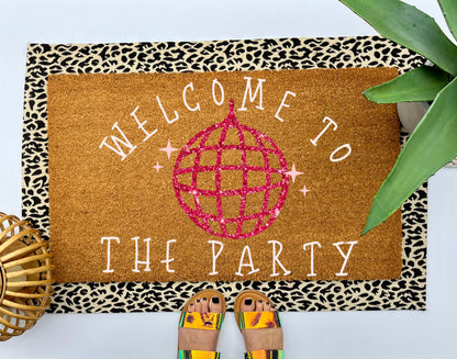 Disco Ball Glitter Coir Doormat | Hand Painted Doormats