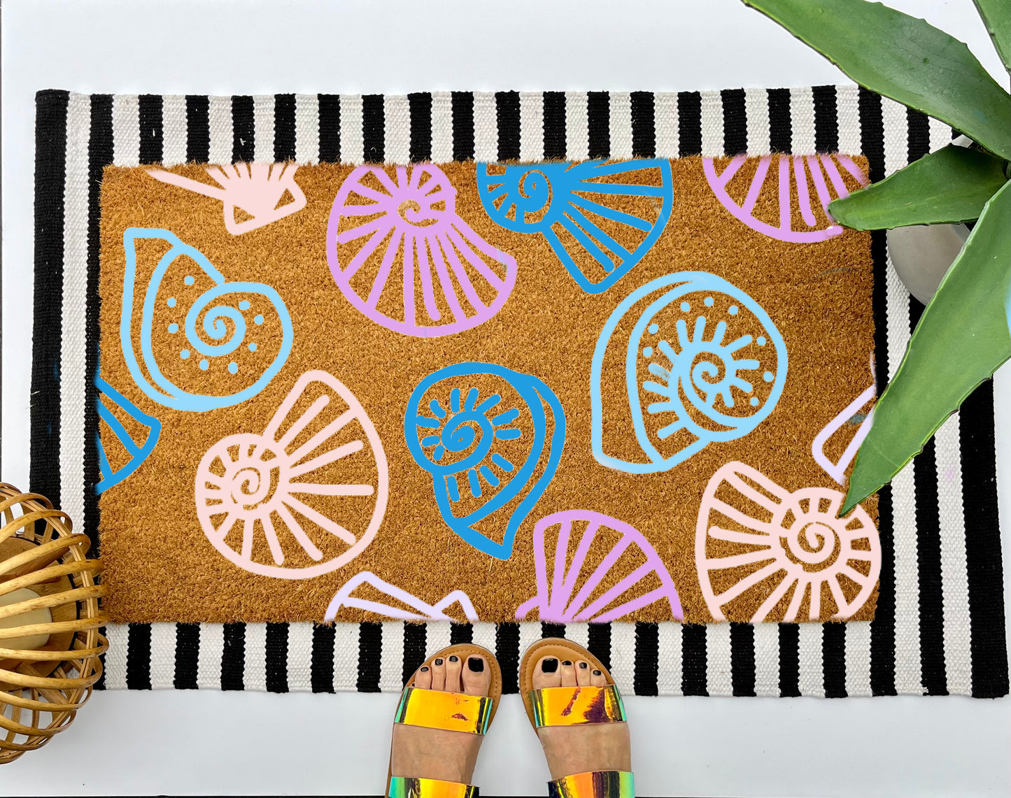 Shells Coir Doormat