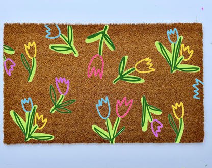 Tulips Coir Doormat