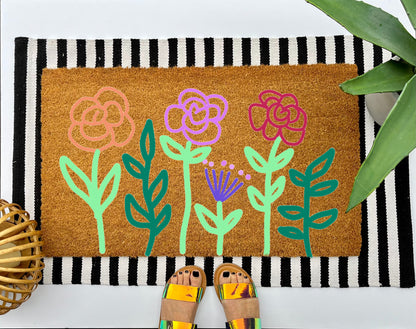 Wildflowers Coir Doormat