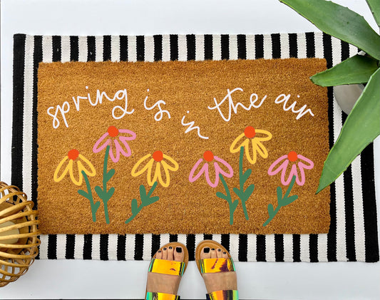 Spring is in the Air Coir Doormat