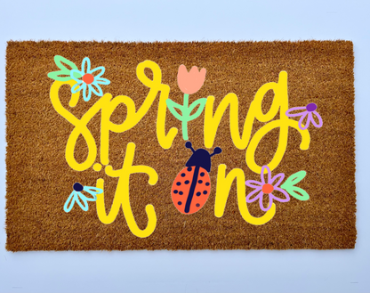 Spring it On Coir Doormat