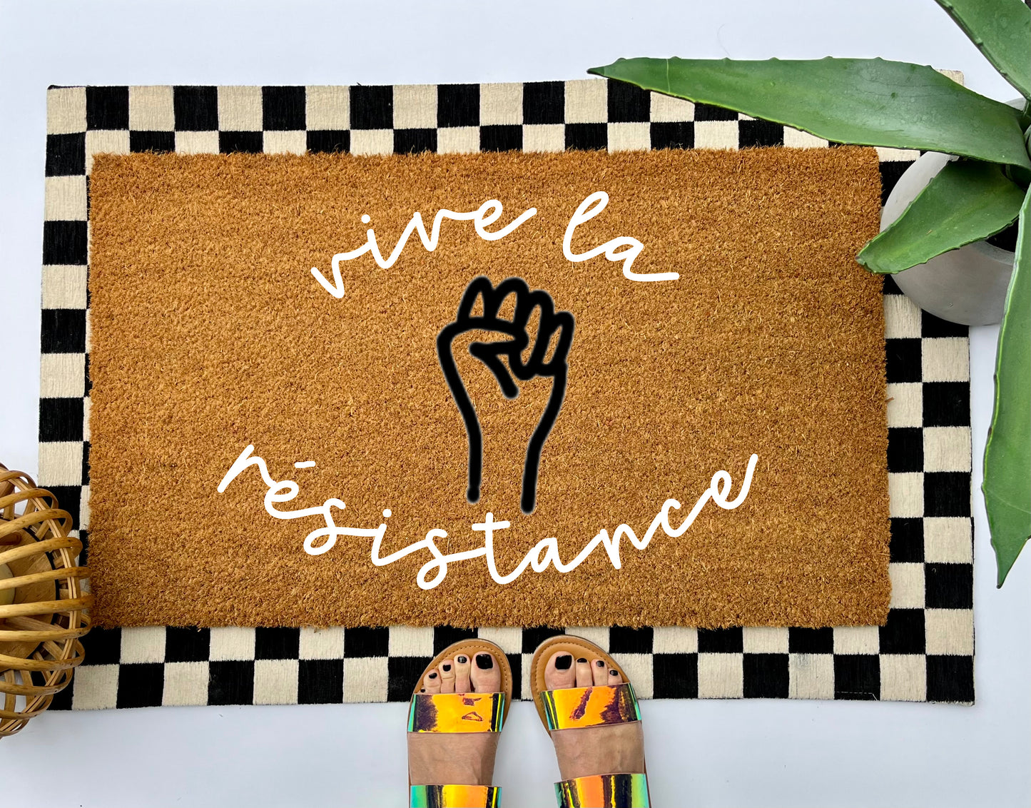 Vive la Resistance Coir Doormat