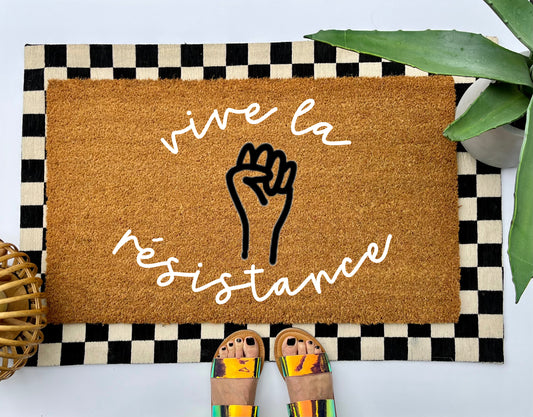 Vive la Resistance Coir Doormat