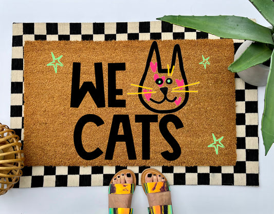 We Love Cats Coir Doormat