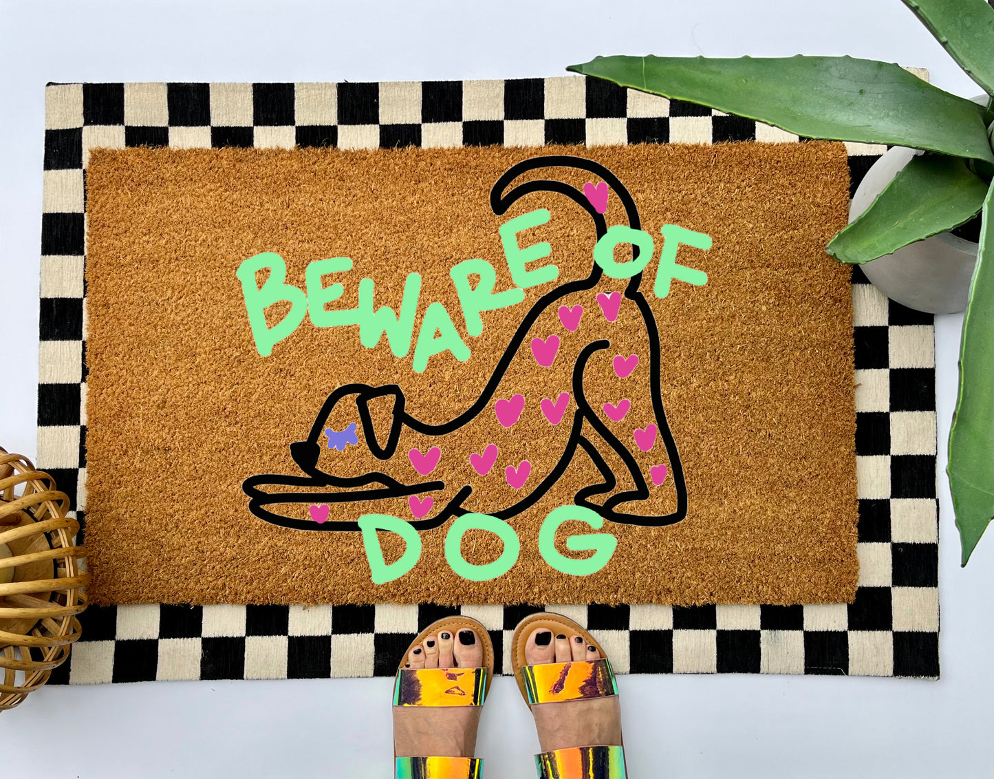 Beware of Dog Coir Doormat