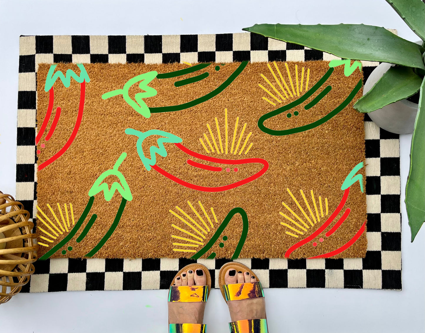 Hot Pepper Coir Doormat