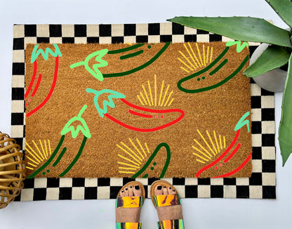 Hot Pepper Coir Doormat