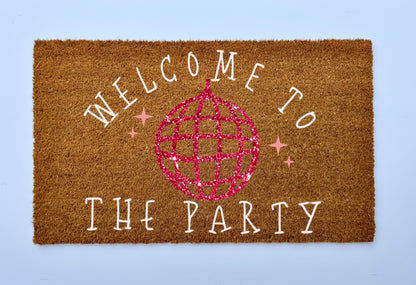 Disco Ball Glitter Coir Doormat