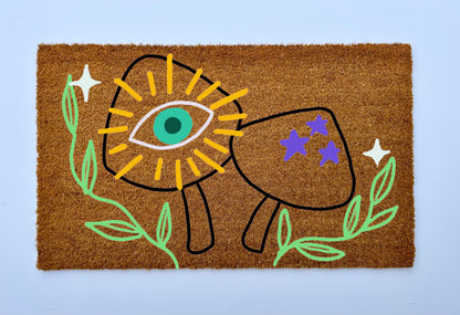 Magic Mushroom Coir Doormat