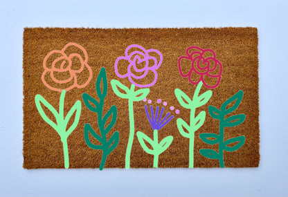 Wildflowers Coir Doormat