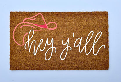 Western Hey Y'all Coir Doormat