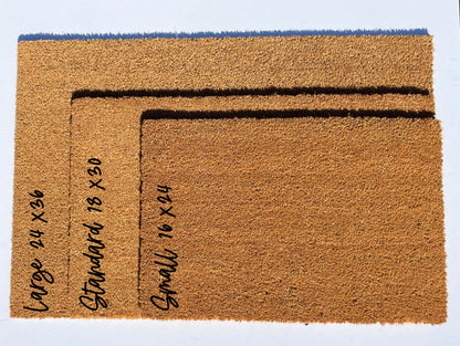 Mystic Evil Eye Coir Doormat Size Guide