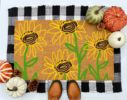 Sunflowers Coir Doormat