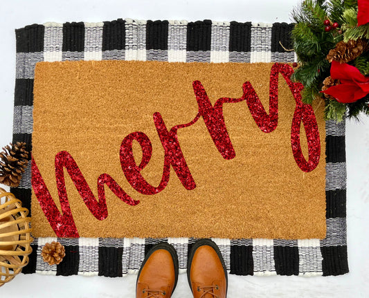 Merry Glitter Coir Doormat