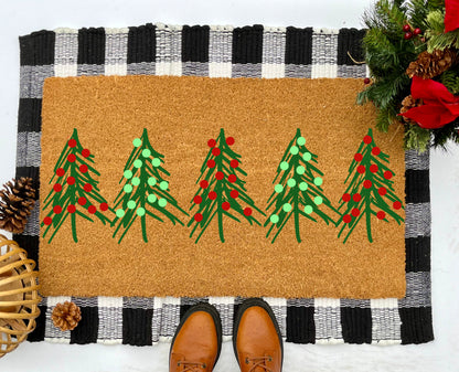 Winter Trees Coir Doormat
