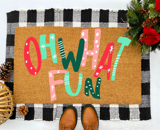 Oh What Fun Coir Doormat