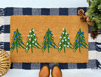 Winter Trees Coir Doormat
